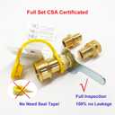 3/4" Female and Male Solid Brass Dual Fuel Generator Natural Propane Hose Quick Connect Disconnect Fittings Convert for Pipe Natural Gas Supply for Generators