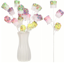 Norme 5 Pcs 16 Inch Pastel Candy Christmas Tree Picks Decoration, Gitter Candy and Lollipop Picks for Christmas Tree Branches, Xmas Ornaments for Wreath Vase Filler Home(Marshmallow)