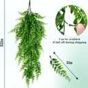 Waipfaru 4Pcs Fake Hanging Plants Artificial Ferns for OutdoorsFake Ferns UV Resistant Plastic Fake Plants for Indoor Wall Porch Wedding Party Holiday Decor