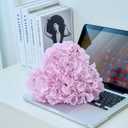 Artificial Hydrangea Flowers Mauve Lavender Heads 10 Fake Hydrangea Silk Flowers for Wedding Centerpieces Bouquets DIY Floral Decor Home Decoration with Stems(VASE NOT Included)