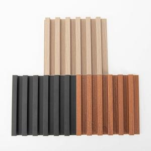 Art3dwallpanels Wood Slat Wall Paneling, 3 Pack WPC Soundproof 3D Wall Panels for Interior Wall Decor, Fluted Textured Panel Wall Slats, Sample