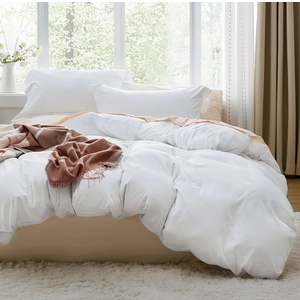Bedsure White Duvet Cover Queen Size - 3 Pieces Prewashed Extra Soft Bedding Set, Includes 1 Duvet Cover 90x90 Inches with Zipper Closure & 2 Pillow Shams, Comforter Not Included