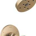 Delta Faucet Trinsic 14 Series Single-Function Shower Trim Kit with Single-Spray H2Okinetic Shower Head, Champagne Bronze T14259-CZ (Valve Not Included)