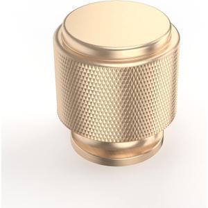 Asidrama 10 Pack Gold Knurled Dresser Drawer Cabinet Hardware Zinc Knobs for Dresser Drawers (Single Hole Knob)