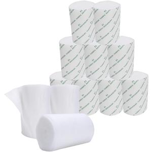 Cast Padding 12 Rolls 4 x 12ft, Individually Wrapped, Undercast Padding, Gauze Bandage for Halloween Wrap Bandage Art Projects, Body Casts, Mask Making, Hobby Craft, Wound Care, Orthopedic