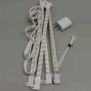 LED Display Lights, (4) Strip Light Bars for Display Case Shelf Showcase Bookshelf Kitchen Workbench, Plug-in Under Cabinet Lighting - (6000K, Cool White)