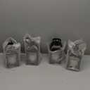 Vintage Lantern Decorative LED Flickering Flameless Candle with Timer, Battery Powered LED Decorative Hanging Golden Brushed Black Lanterns for Indoor Outdoor Garden Yard Home Decor (Pack of 4)