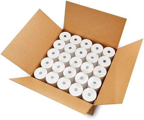 (50) 3 1/8 x 230 Thermal Paper Receipt Rolls 3.125 x 230 ft, POS/Cash Register Paper, TM-T88 T20 T90 Bixolon SRP-350 370, BPA Free, 50 Rolls, 48 GSM