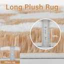PureCozy Checkered Rug 8x10 for Living Room, Brown and White Modern Shag Rugs Super Soft Washable Indoor Office Fuzzy Carpet Non-Slip Fluffy Rugs for Bedroom Home Aesthetic Decor