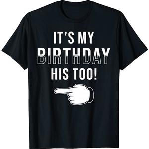 Twin Birthday Design It´s My Birthday His Too Twin Birthday T-Shirt OEKO-TEX STANDARD 100 (2 Shirts - Size XS)