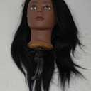 Mannequin Head 100% Real Hair Styling Training Head 24-27inch Manikin Cosmetology Hairdressing Doll Head With Free Clamp Female Balck Hair