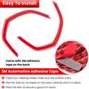 E-cowlboy Carbon Fiber Side Meter Dashboard Panel Frame Cover Trim for Chevrolet Corvette C7 Z06 Z51 ZR1 Stingray Grand Sport 2014 2015 2016 2017 2018 2019 Interior Accessories Decoration (Red 2PCS)