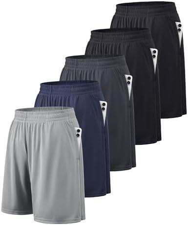 BALENNZ Athletic Shorts for Men with Pockets and Elastic Waistband Quick Dry Activewear Size L