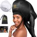 Bonnet Hair Dryer,Hooded Dryer Attachment,Hair Dryer Hooded Diffuser Cap for Curly,Speeds Up Drying Time,Safety Deep Conditioning,Styling,Curling at Home(Black)