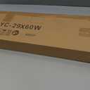 SEEYE 2 Inch Faux Wood Blinds for Indoor Windows with Crown Valance, Cordless Room Darkening Window Blind, 29" W x 60" H, Horizontal Wooden Shades for Bedroom, Kitchen, Office, Doors, White