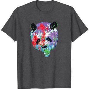 Panda Shirt Red Spray Paint Street Art Graffiti Gift, XL
