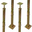 19.5"-34.5" Height Range Adjustable House Floor Jacks Post Pole for Leveling, Galvanized, 4 Pack