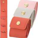 Xthrotsenk 3 PCS Mini Travel Jewelry Bag Travel Jewelry Pouch Mini Bags Multicolor Foldable Travel-Case Multifunctional Organizer with Buckle for Necklaces, Bracelets, Earrings, Rings, Brooches