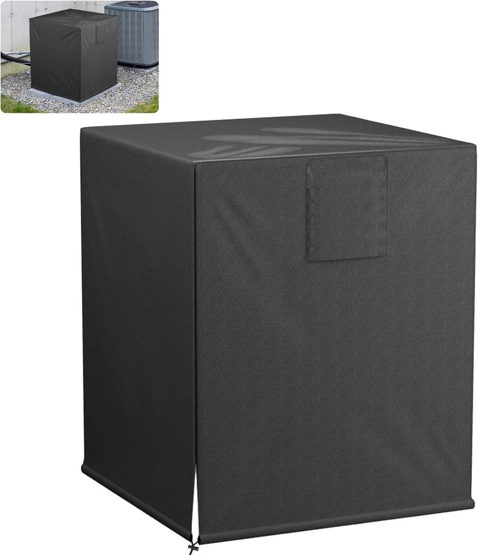 BEWAVE Air Conditioner Cover for Outside Units, Waterproof Durable Duty Outdoor Square Air Condition Covers Fits up to 26x26x32 inches