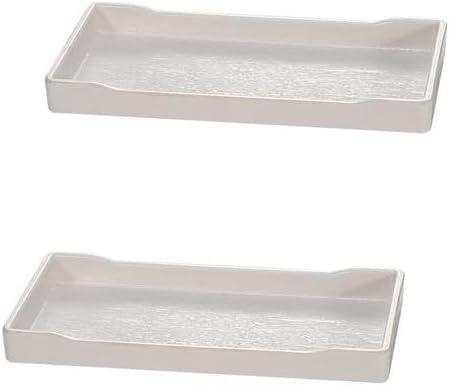8 Inches Small Rectangle Melamine Tray,Coffee Table Tray,Serving Trays for Entertaining, Party, Cupcakes, Taco, Cheese, Buffet(White)