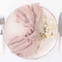 DeZerlor 50 Pack Pink Cheesecloth Napkins Spring Cloth Napkins Set of 50 Pale Pink Dinner Napkins Bulk 21x21 Inches for Wedding Bridal Shower Baby Shower Parties