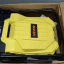 VEVOR Walk-Behind Hand Push Floor Sweeper, Manual Floor Sweeper Non-Electric with 25.6" Sweeping Width, 5 Gallons Waste Container & Adjustable Folding Handle for Yards Walkways Patios Garages - Yellow