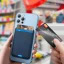 iLodn Magnetic Wallet Compatible with MagSafe for iPhone 17 16 15 14 13 12 Pro Max Air Plus Model, Mag 3 Safe Card Holder Stick on Accessories for Apple Cell Phone & Case, Black&Baby Pink