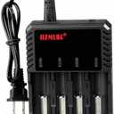 4 Slot Battery Charger Four-Slot Universal Charger Charging for 3.7v Lithium Rechargeable Batteries Compatible 18650 26650 14500 16340 RCR123A 10440 17670 18490 17500 17335 Lithium Battery