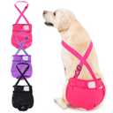 3 Pack Avont Washable Female Dog Diaper with Suspender, Reusable Girl Doggie Diapers for Small Medium Large Doggy in Heat Cycle Period Incontinence -M