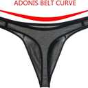 Men's Cotton Thong Sports Sexy T-back Classic Y-type Low Rise Thin Soft Lightweight Pouch Supporting (Black, L)