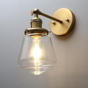 Phansthy Wall Sconces Light Fixture Industrial Wall Lamp, 180 Degree Adjustable Bathroom Vanity Light, Wall Light with Glass Shade Wall Decorative Lighting for Kitchen Living Room Hallway (Antique)