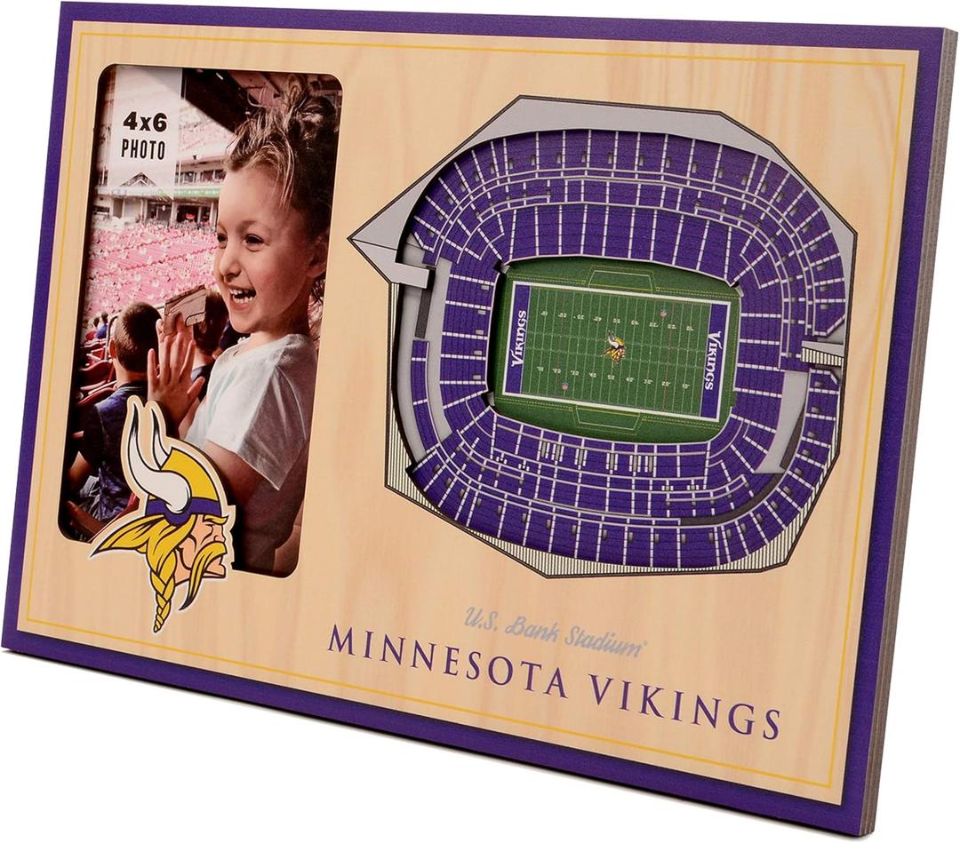 YouTheFan NFL Minnesota Vikings 3D StadiumViews Picture Frame (One Size)