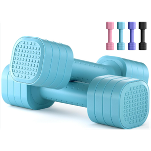 Zempox Adjustable Dumbbell Set of 2, 4 in 1 Free Weights Dumbbells Set for Women, Hand Weights for Women at Home, Each 2lb 3lb 4lb 5lb with TPU Soft Rubber Handle for Home Gym Exercise Training