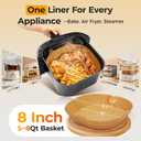 400 Pcs Air Fryer Liners Disposable, 8" Square Heavy-Duty Parchment Paper for 5-8 qt Airfryer Basket, Non-Stick & Grease-Proof Baking Liner for Oven Pan