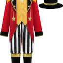 ReliBeauty Circus Ringmaster Costume for Kids 2 Pieces Set with Hat, Size 110