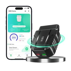 OBD2 Scanner Reader Bluetooth Wireless Auto Diagnostic Scan Tool for iOS & Android for Performance Test Bluetooth 5.4 Car Check Engine Car Code Reader, Clear Error Code Live Data Reset Exclusive APP