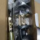 Plustool 8 Pack Matte Black Door Knobs, Privacy Door Knob with Lock, Interior Doorknobs with Round Ball, Keyless Door Lockset for Bedrooms Bathrooms