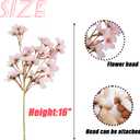 SITUMEIZI 6Pcs Artificial Cherry Blossom Branches Decor Fake Flowers Silk Spring Faux Flowers 16" Peach Bouquet for Home Wedding Bedroom Japanese Decoration DIY Table Centerpiece Arrangement(Pink)