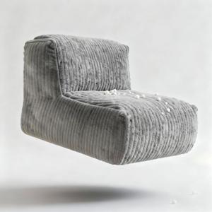 Bean Bag Chair - Bean Bag Chair for Adults, Teens, and Children.Bean Bag Chair Memory Foam for Living Rooms, Bedrooms, Dorms, or Balconies (Striped Gray)