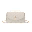 Lightweight Shoulder Bag for Women - Business Casual Crossbody with Minimalist Flap Cover and Chain Strap - Fashionable Everyday Purse for Girls