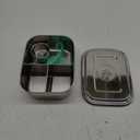 Everusely - Bento Box - Green, 27oz / 0.8 L - Stainless Steel Lunch Box with Leakproof Condiment Container - 3 Compartment Snack Organizer for On the Go Meals - Freezer & Dishwasher Safe