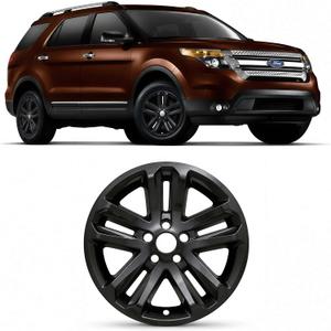 WEISIGAO 18 Inch Gloss Black Wheel Skins Compatible with 2011-2019 Ford Explorer, Wheel Covers for Matching Factory Wheels, Set of 4