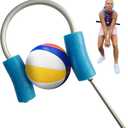 Volleyball Spike & Passing Trainer Adjustable Ball Holder for Spiking Power & Passing Accuracy Volleyball Training Equipment Kit with Stick, Foam Holder, Carry Bag & Storage Box