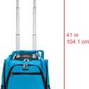 Rockland Melrose Upright Wheeled Underseater Carry-On Luggage, Turquoise