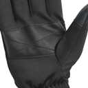 Heat Logic Thermal Winter Gloves, Touchscreen Compatible with Fleece Lining For Cold Weather, Water-Resistant Hiking Gloves (Large-X-Large, Black - With Extended Gauntlet Cuff)