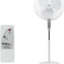 BLACK+DECKER 18" Oscillating Pedestal Fan with Remote, BDSF18MW, White | Oscillating Pedestal Fan with Remote, 90-Degree Oscillation, 3 Speed Settings, Adjustable Height, Timer, 30-Degree Tilt