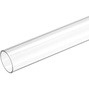MECCANIXITY Plastic Pipe Rigid Polycarbonate Round Tube Clear 0.86"(22mm) ID 1"(25mm) OD 17" (425mm) High Impact for Lighting, Models, Water Plumbing