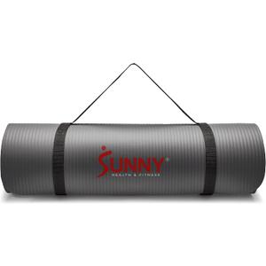 Sunny Health & Fitness Non-Slip Yoga Mat Durable, Anti-Tear, Lightweight, Cushioned Support for Yoga, Pilates, Stretching Exercises, Meditation and Floor Workouts | Multiple Sizes & Colors
