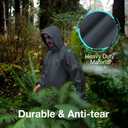 TIDEWE Rain Suit, Waterproof Breathable Lightweight 2 Pieces Rainwear (Black, L)