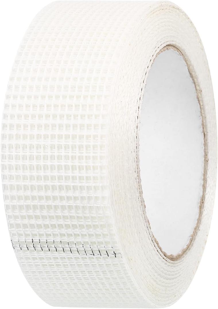 Uxcell Drywall Tape, 1 Pc  1.8" x 82ft - Fiberglass Drywall Repair Tape, Self-Adhesive Mesh Fiber Tape, Drywall Joint Tape for Wall Crack Repair Seam Patch